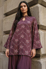 BERRY GARDEN-2PC LINEN PRINTED SUIT