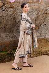 WOVEN GRACE-3PC SATIN EMBROIDERED SUIT