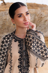 WOVEN GRACE-3PC SATIN EMBROIDERED SUIT