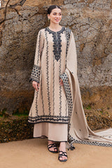 WOVEN GRACE-3PC SATIN EMBROIDERED SUIT