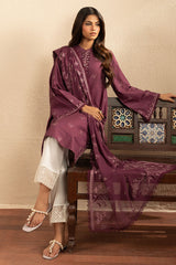 PURPLE GLOW-2PC (SHIRT & DUPATTA)