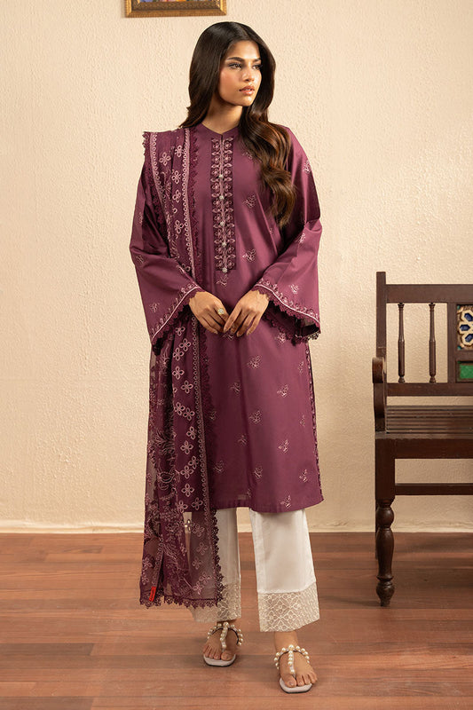 PURPLE GLOW-2PC (SHIRT & DUPATTA)