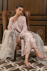 PETAL PURPLE-3PC EMBROIDERED SILK SUIT