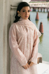 PEACH FLORET-3PC (SHIRT, TROUSER & DUPATTA)
