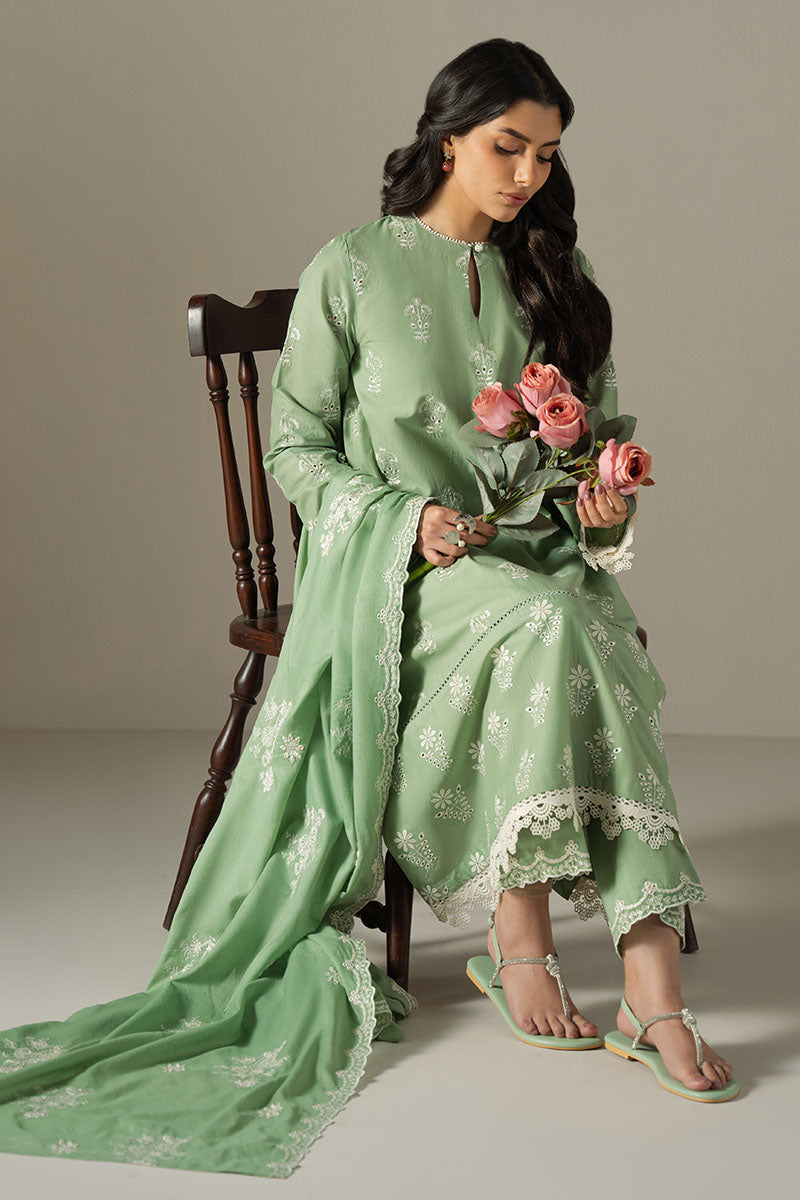 SAGE GARDEN-3PC CHIKANKARI SUIT