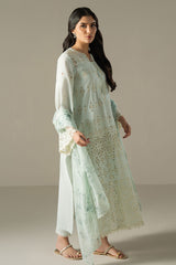 BLUE AURA-3PC CHIKANKARI SUIT