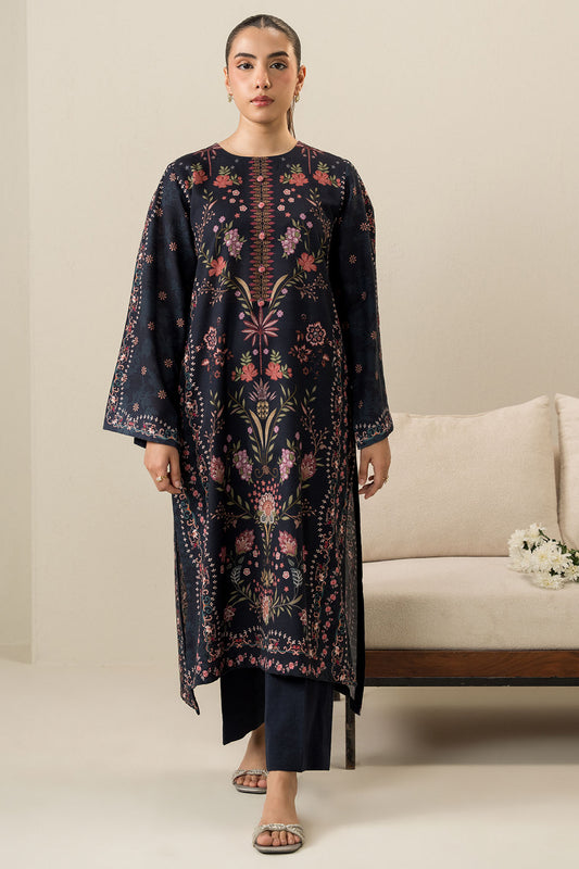 MIDNIGHT PEARL-2PC KHADDAR PRINTED SUIT