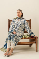BEIGE VERVE-3PC KHADDAR PRINTED SUIT