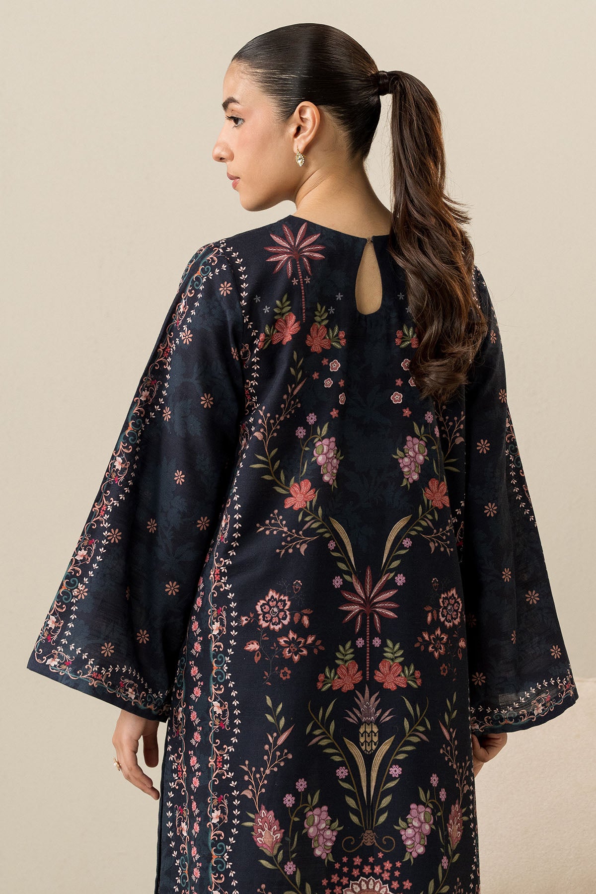 MIDNIGHT PEARL-2PC KHADDAR PRINTED SUIT