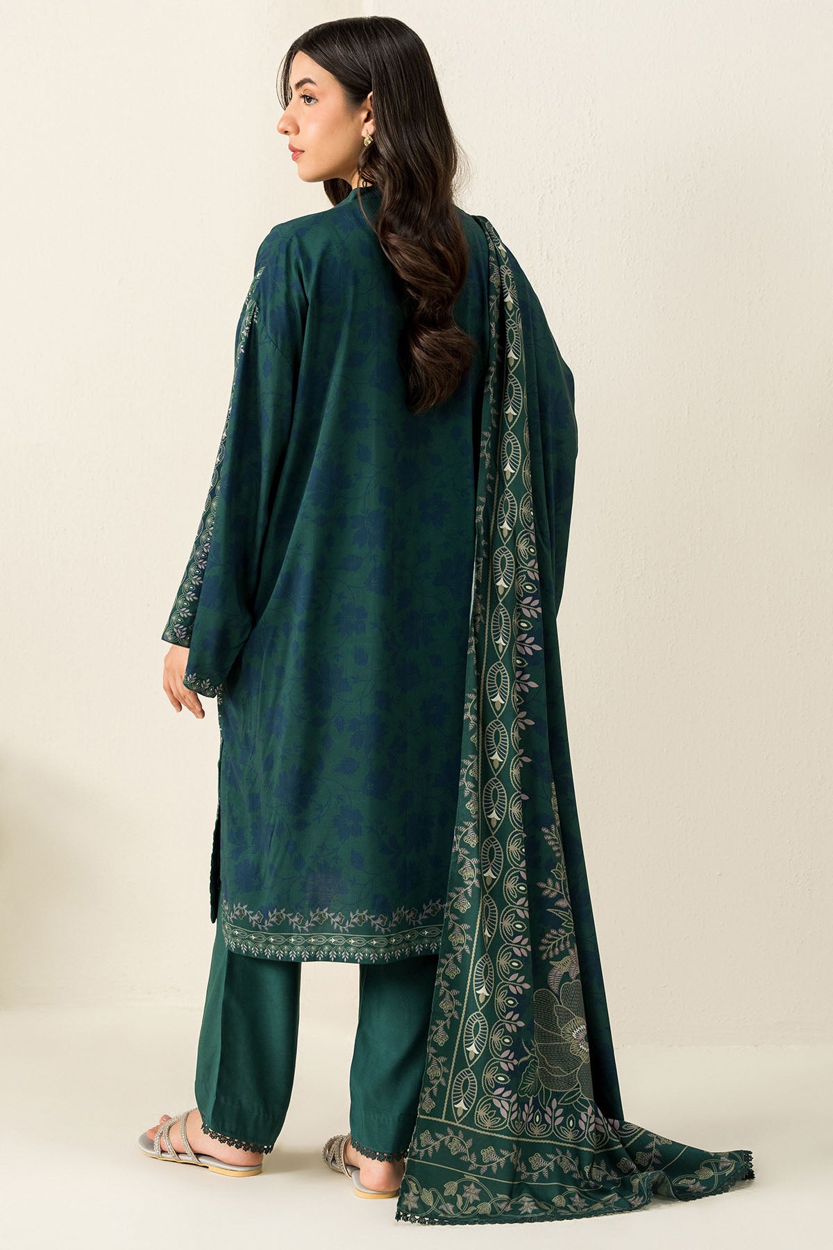 OCEAN MEADOW-3PC LINEN PRINTED SUIT