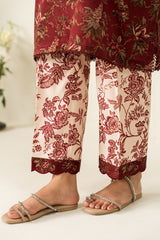 FLORAL SYMPHONY-2PC LINEN PRINTED SUIT