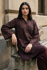DEEP CARNATION-2PC KHADDAR PRINTED SUIT