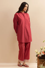 BRICK RED-2 PC (SHIRT & TROUSER)