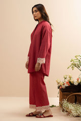 BRICK RED-2 PC (SHIRT & TROUSER)