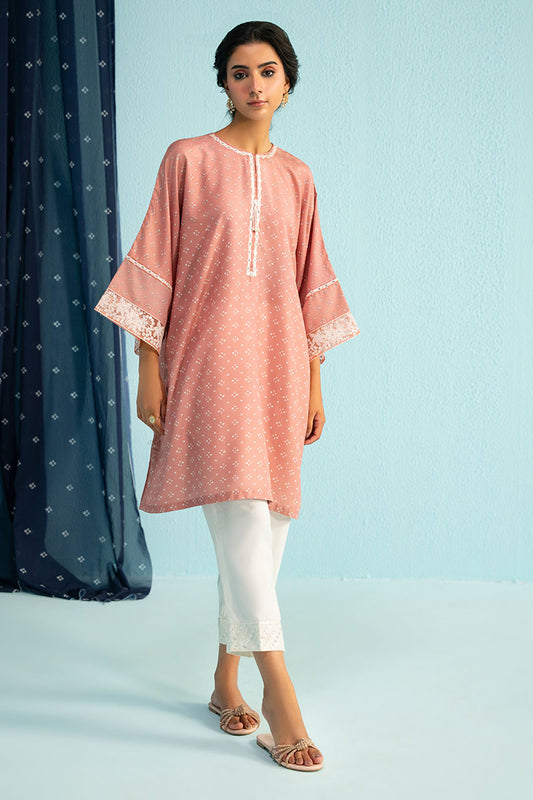 PINK SALT PRINTED LAWN SHIRT