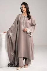 GRAY DUST-2PC(SHIRT & DUPPATA)