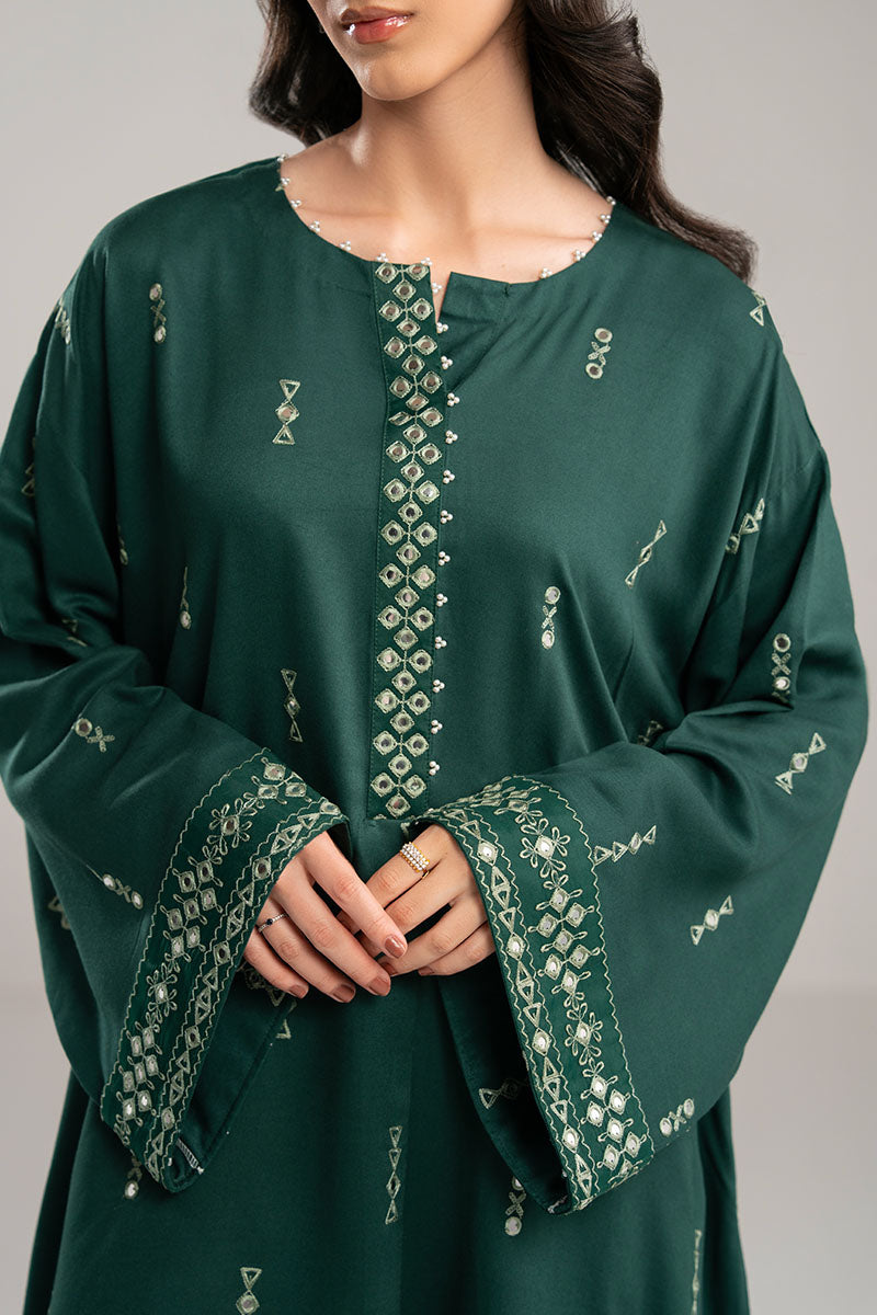 GREEN DROP-2PC(SHIRT & DUPPATA)
