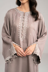 GRAY DUST-2PC(SHIRT & DUPPATA)