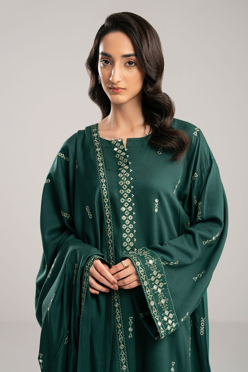 GREEN DROP-2PC(SHIRT & DUPPATA)