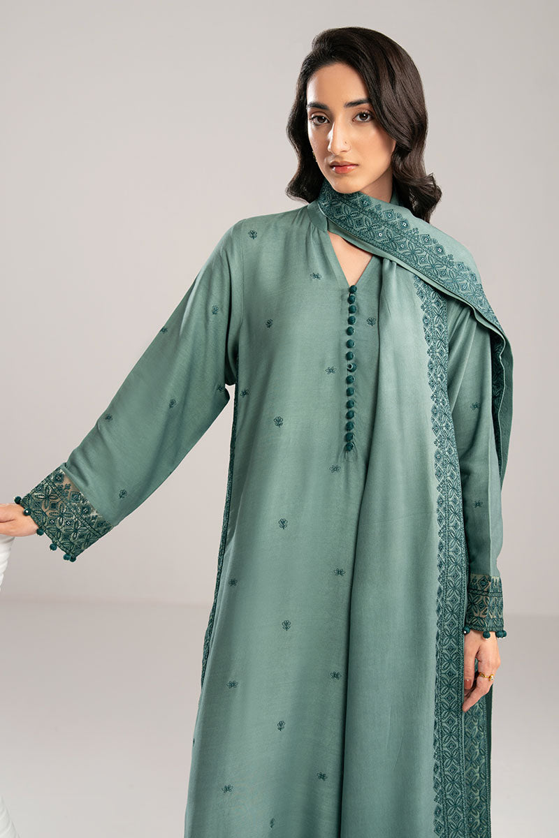 DEEP OCEAN-2PC(SHIRT & DUPPATA)