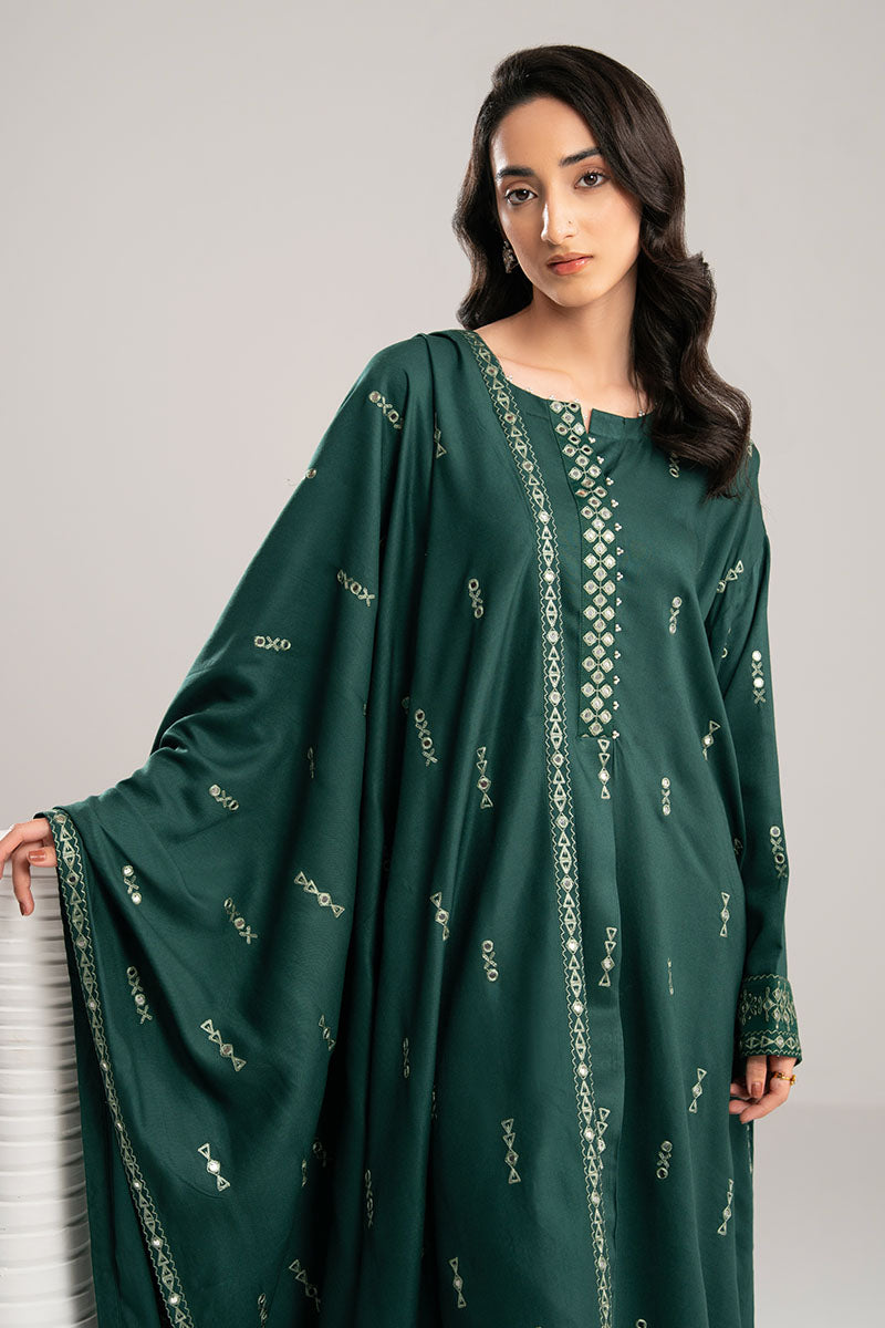 GREEN DROP-2PC(SHIRT & DUPPATA)