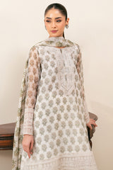 GREEN SPARKLE-3PC (SHIRT, TROUSER & DUPATTA)