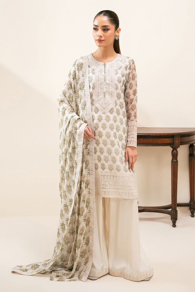 GREEN SPARKLE-3PC (SHIRT, TROUSER & DUPATTA)