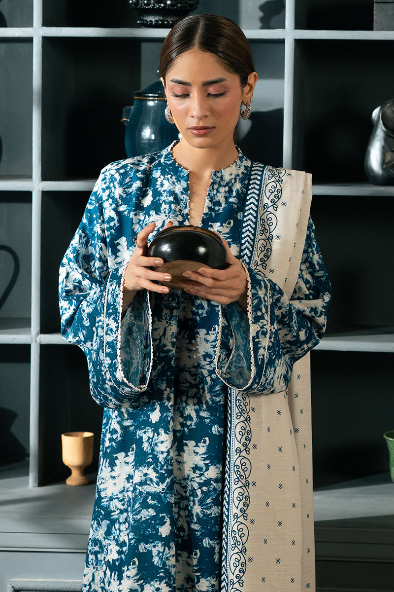 BLUE BLOOM-2PC (SHIRT & DUPPATA)