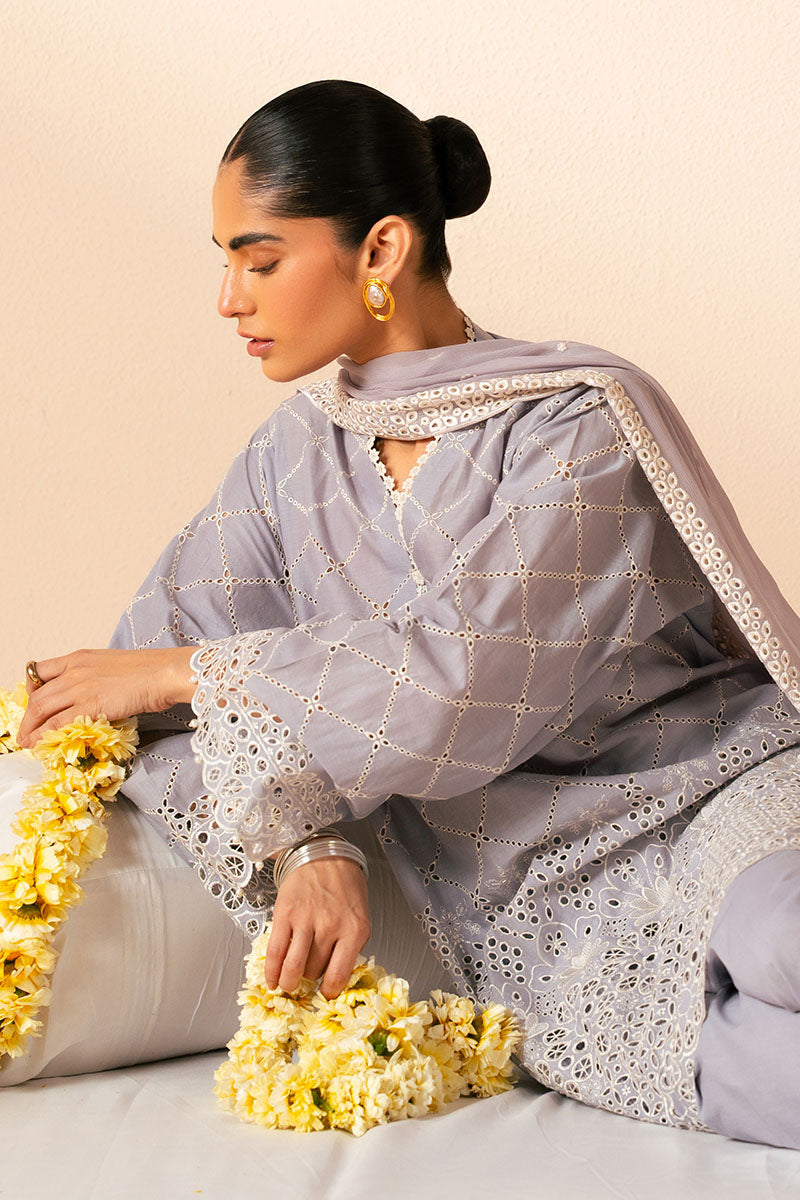 LAVENDER AURA-3PC CHIKANKARI SUIT