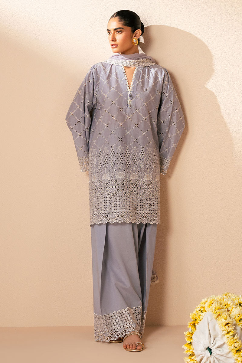 LAVENDER AURA-3PC CHIKANKARI SUIT