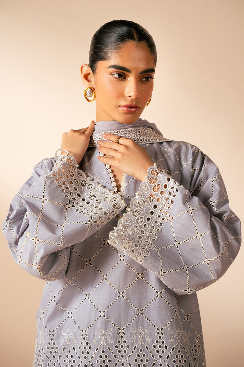 LAVENDER AURA-3PC CHIKANKARI SUIT