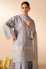 LAVENDER AURA-3PC CHIKANKARI SUIT