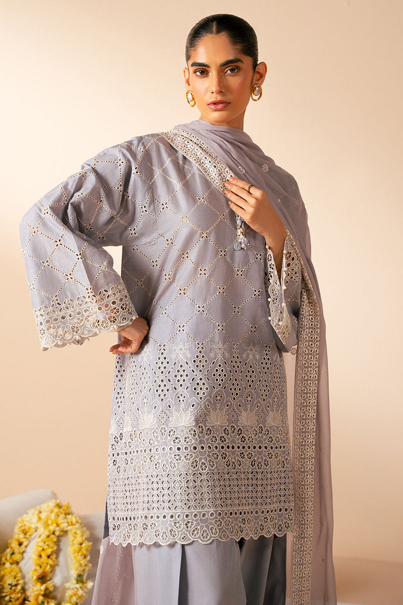 LAVENDER AURA-3PC CHIKANKARI SUIT