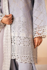 LAVENDER AURA-3PC CHIKANKARI SUIT