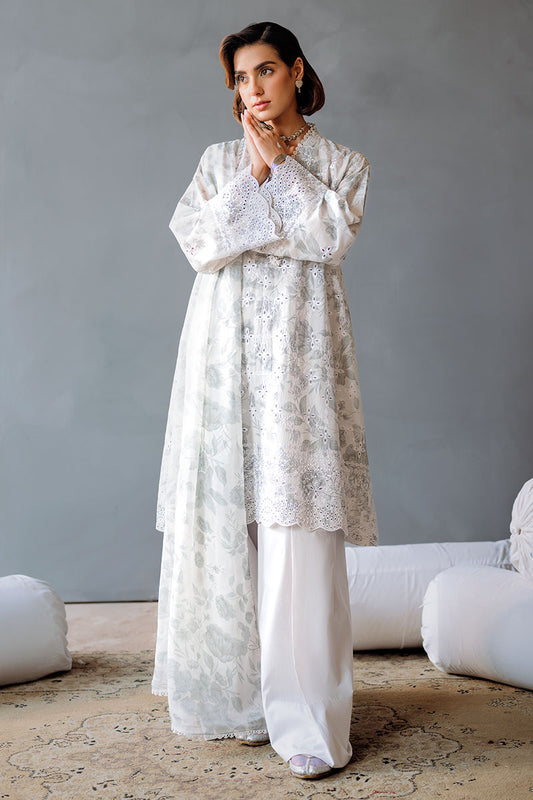 MESH BLOOM-3PC PRINTED LAWN SUIT