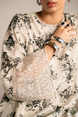 OBSIDIAN BLOOM-2PC (SHIRT & DUPATTA)
