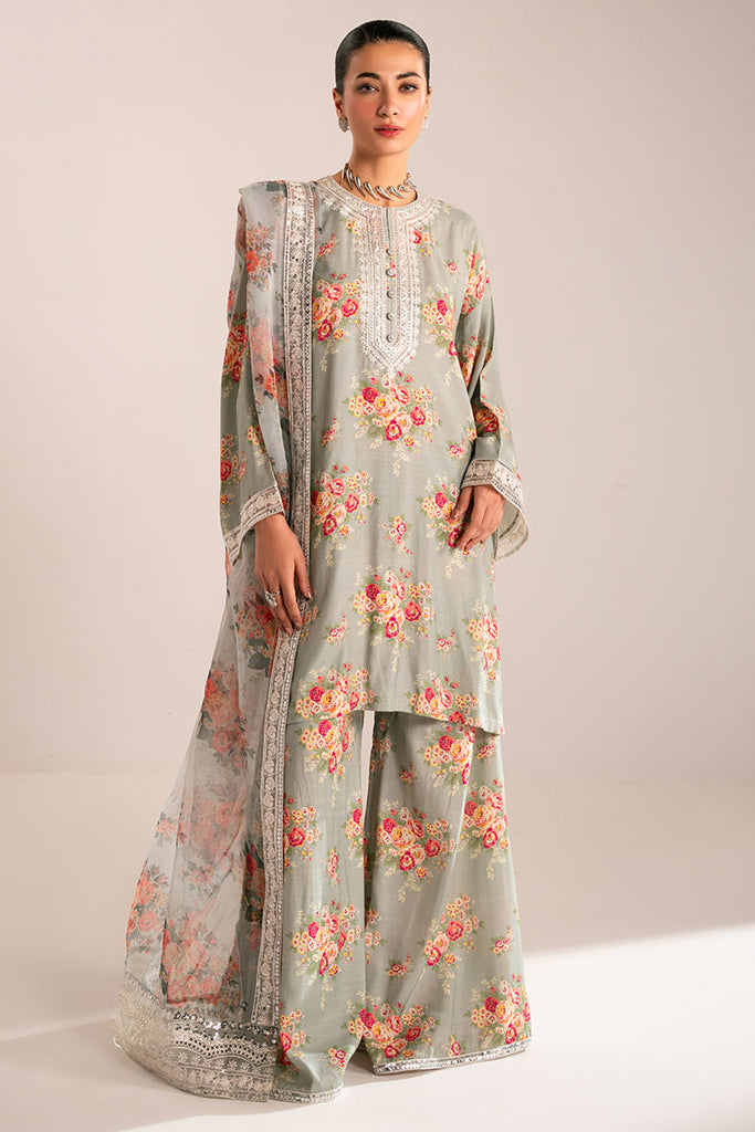 GREY MIST-3PC (SHIRT, TROUSER & DUPATTA)