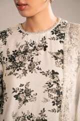 OBSIDIAN BLOOM-2PC (SHIRT & DUPATTA)