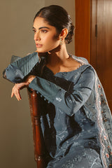 MAJESTIC TEAL-3PC (SILK EMBROIDERED PRET)