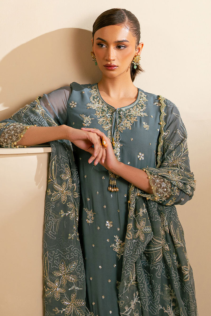 TRIBAL MOSS-3PC (SHIRT,TROUSER,DUPATTA)