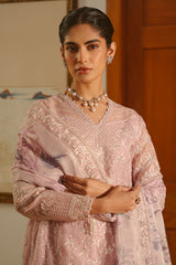 PETAL SOFT-4 PIECE EMBROIDERED SILK SUIT