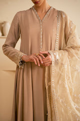 SOFT BEIGE-2PC (SHIRT & TROUSER)