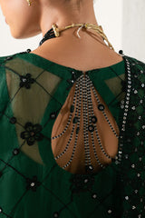 EMERALD DREAM-4PC ORGANZA EMBROIDERED SUIT