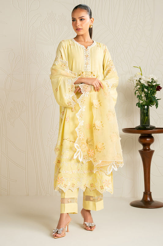 DANDELION BLISS-3PC SILK EMBROIDERED SUIT