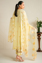 DANDELION BLISS-3PC SILK EMBROIDERED SUIT