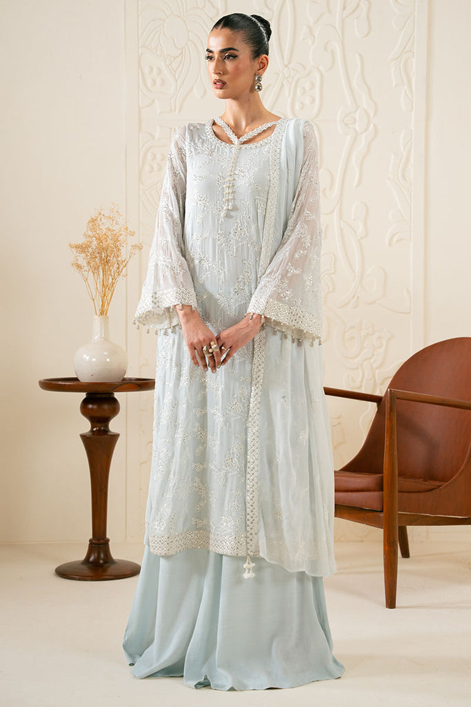 AQUA DREAM-3PC CHIFFON EMBROIDERED PRET