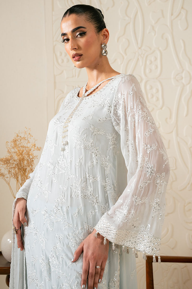 AQUA DREAM-3PC CHIFFON EMBROIDERED PRET