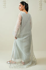 DAZZLING AQUA -2PC (SHIRT & DUPATTA)