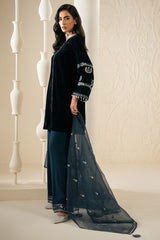 SAPPHIRE WHISPER-3PC VELVET EMBROIDERED PRET