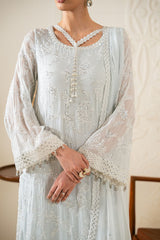 AQUA DREAM-3PC CHIFFON EMBROIDERED PRET